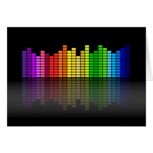 Colourful Music Equalizer w/Reflection, Cool Techn
