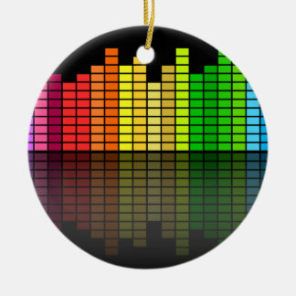 Colourful Music Equalizer w/Reflection, Cool Techn Ceramic Tree Decoration