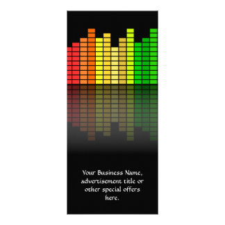 Colourful Music Equalizer w/Reflection, Cool Techn Rack Card
