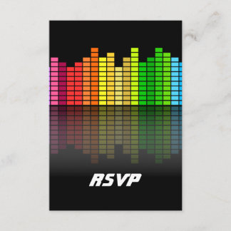 Colourful Music Equalizer w/Reflection, Cool Techn RSVP Card
