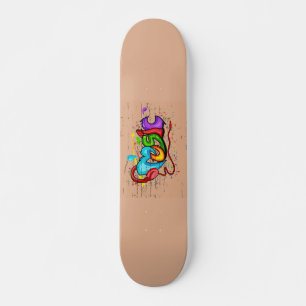Colourful Music Graffiti Skateboard