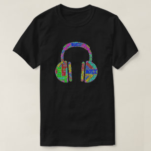 Colourful Music Headphones Graphic T-Shirt