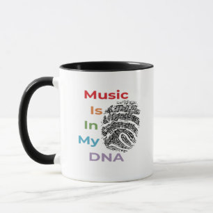 Colourful Music Is In My DNA Musician Music Notes  Mug