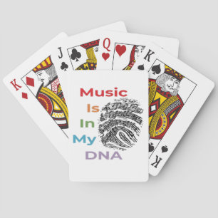 Colourful Music Is In My DNA Musician Music Notes  Playing Cards