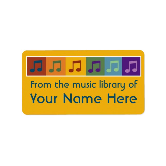 Colourful music note book and music labels (Front)