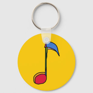 colourful music note key ring