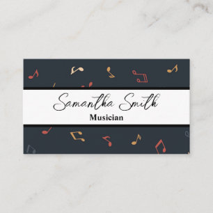 Colourful Music note Musician Music Teacher Business Card