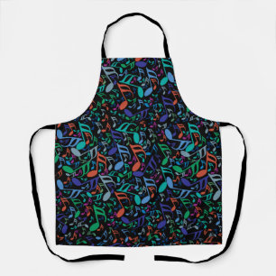 Colourful Music Notes Apron