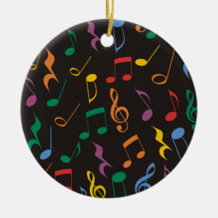 Colourful Music Notes Ceramic Tree Decoration