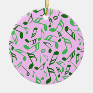 Colourful Music Notes  Ceramic Tree Decoration