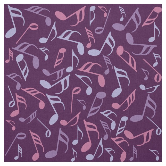 Colourful Music Notes Fabric (Swatch)