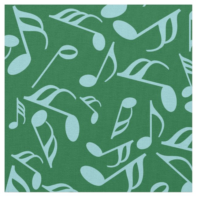 Colourful Music Notes  Fabric (Close Up)