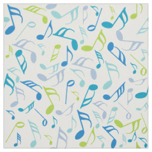 Colourful Music Notes Fabric
