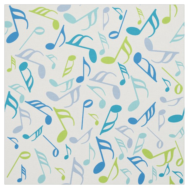 Colourful Music Notes Fabric (Swatch)