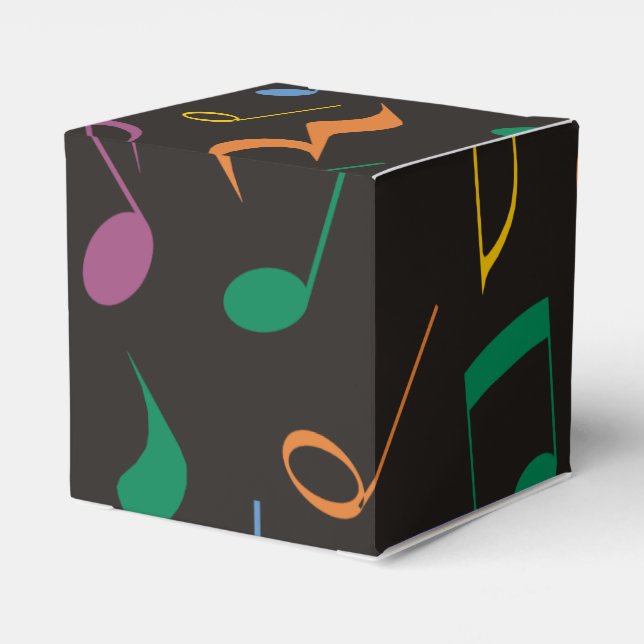 Colourful Music Notes Favour Box (Back Side)