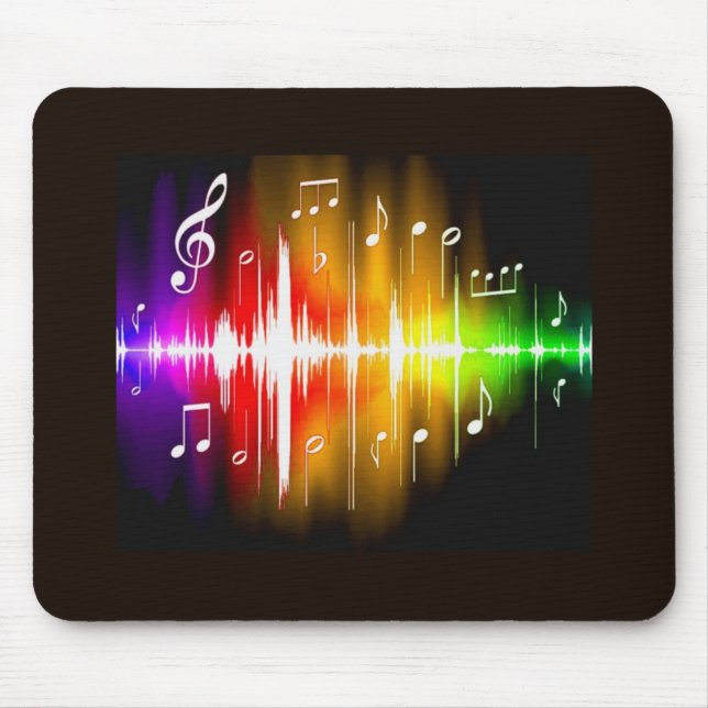 Colourful Music Notes Mouse Mat (Front)