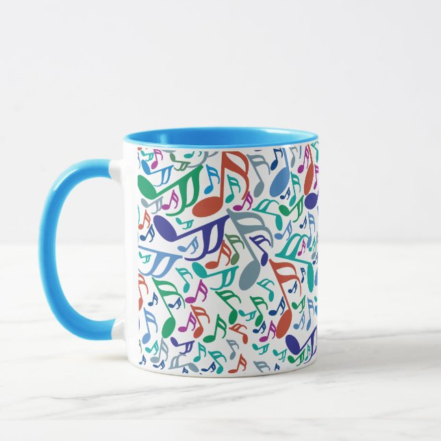 Colourful Music Notes Mug (Left)
