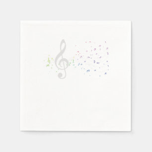 Colourful Music Notes Musician Musical Instrument Napkin