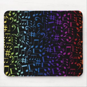 Colourful Music Notes Musicians Music Lovers Mouse Mat