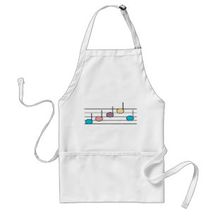 Colourful Music Notes Pastel Modern Pattern Standard Apron