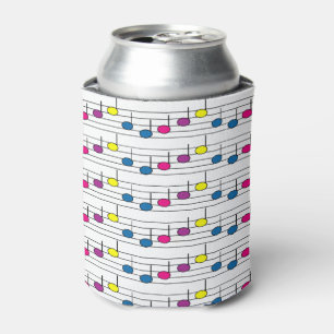 Colourful Music Notes Pattern – Bright Modern Musi Can Cooler