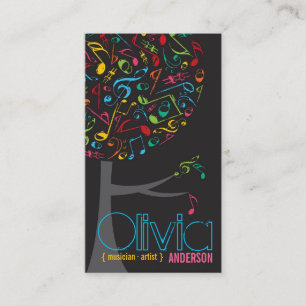 Colourful Music Notes Pop Tree Profile Card