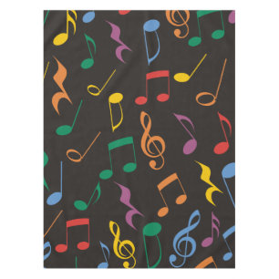 Colourful Music Notes Tablecloth