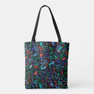 Colourful Music Notes Tote Bag