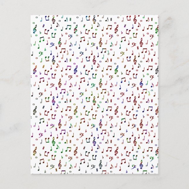 Colourful music origami paper (Front)
