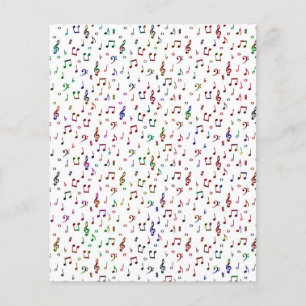 Colourful music origami paper