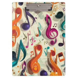 Colourful Music Pattern Clipboard