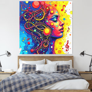 Colourful Music Soul Canvas Print
