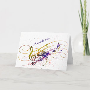 Colourful music splatter card