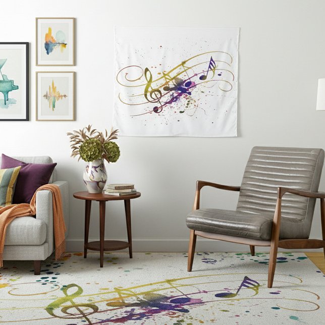 Colourful music splatter tapestry (Creator Uploaded)