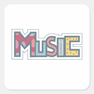 colourful music sticker