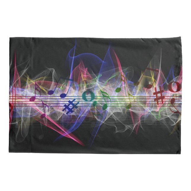 Colourful Music Style Pillowcase (Back)