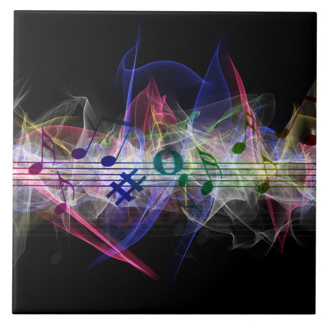 Colourful Music Style Tile (Front)