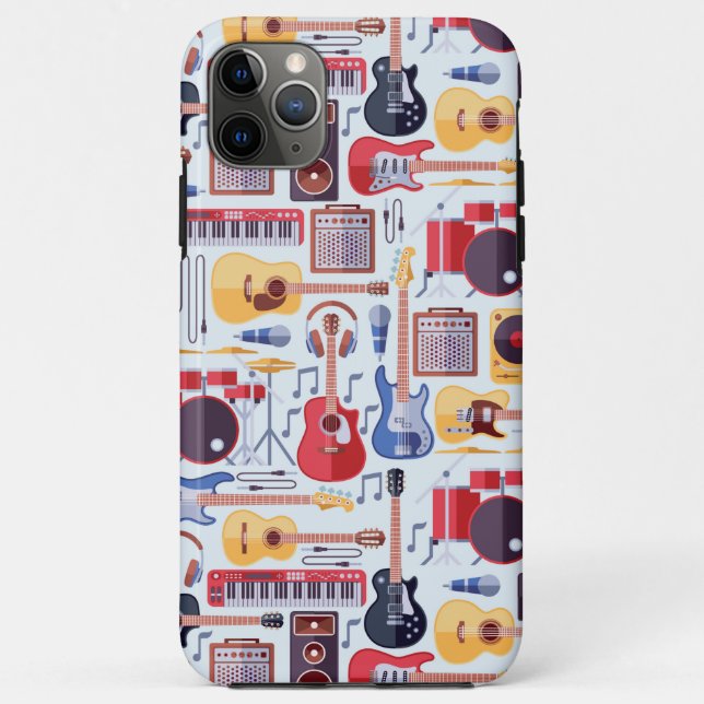 Colourful musical instruments pattern (all phones) Case-Mate iPhone case (Back)