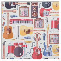 Colourful musical instruments pattern