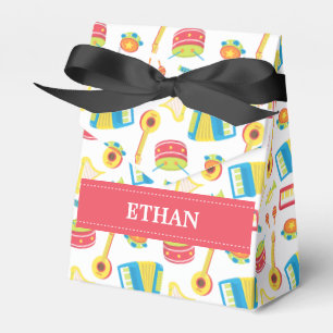 Colourful Musical Instruments Pattern For Kids Favour Box