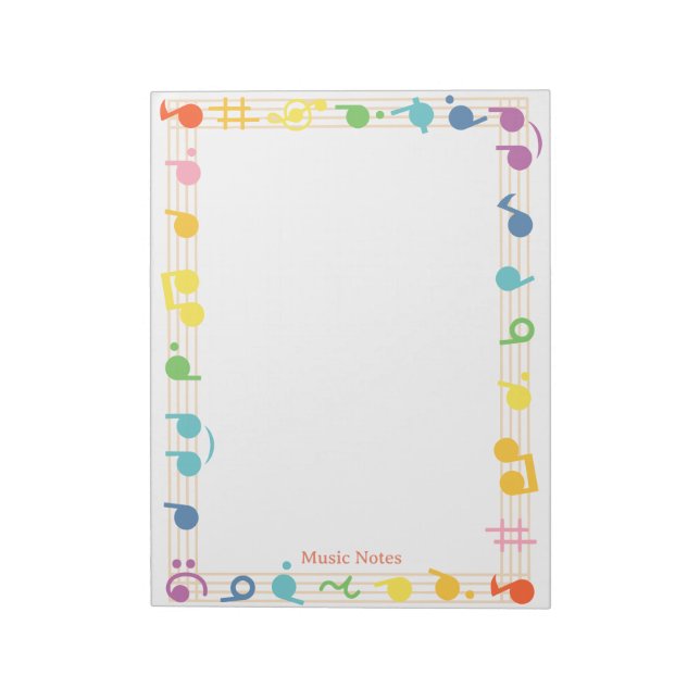 Colourful Musical Note Frame Cute Fun  (Rotated)