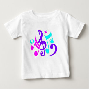 Colourful Musical Notes Baby T-Shirt