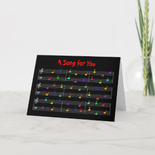 Colourful Musical Notes Greeting Card