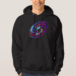 Colourful Musical Notes Music School Sheet Musicia Hoodie