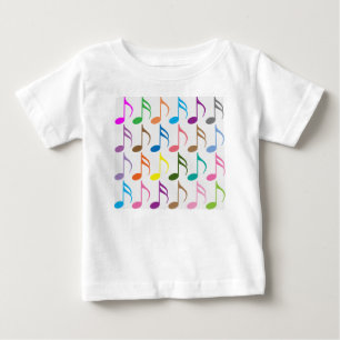 Colourful musical notes pattern baby T-Shirt