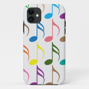 Colourful musical notes pattern iPhone 11 case