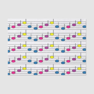 Colourful Musical Notes Tissue Paper