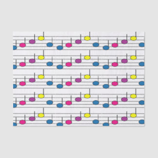 Colourful Musical Notes Tissue Paper