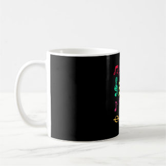 Colourful Musical Notesymbol Music Teacher And Coffee Mug