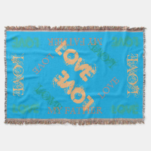 Colourful My Father Throw Blanket